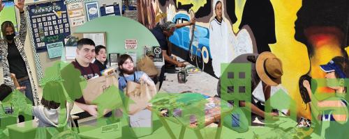 photo collage from community oriented activities