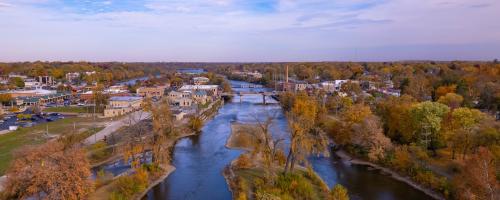 Aerial view of Batavia, Illinois