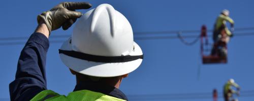 Public power line workers
