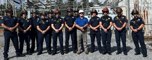 Firefighters in Cartersville, Georgia at a substation training by MEAG Power