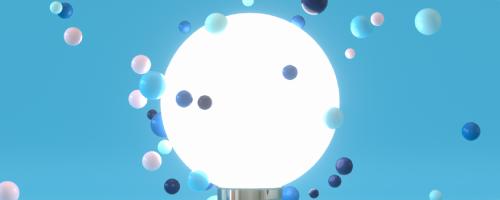 Bulb with confetti