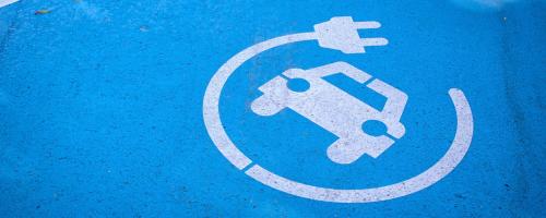 ev icon on parking space
