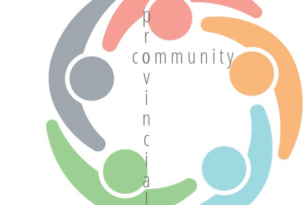 acrostic of community related words and circle of people